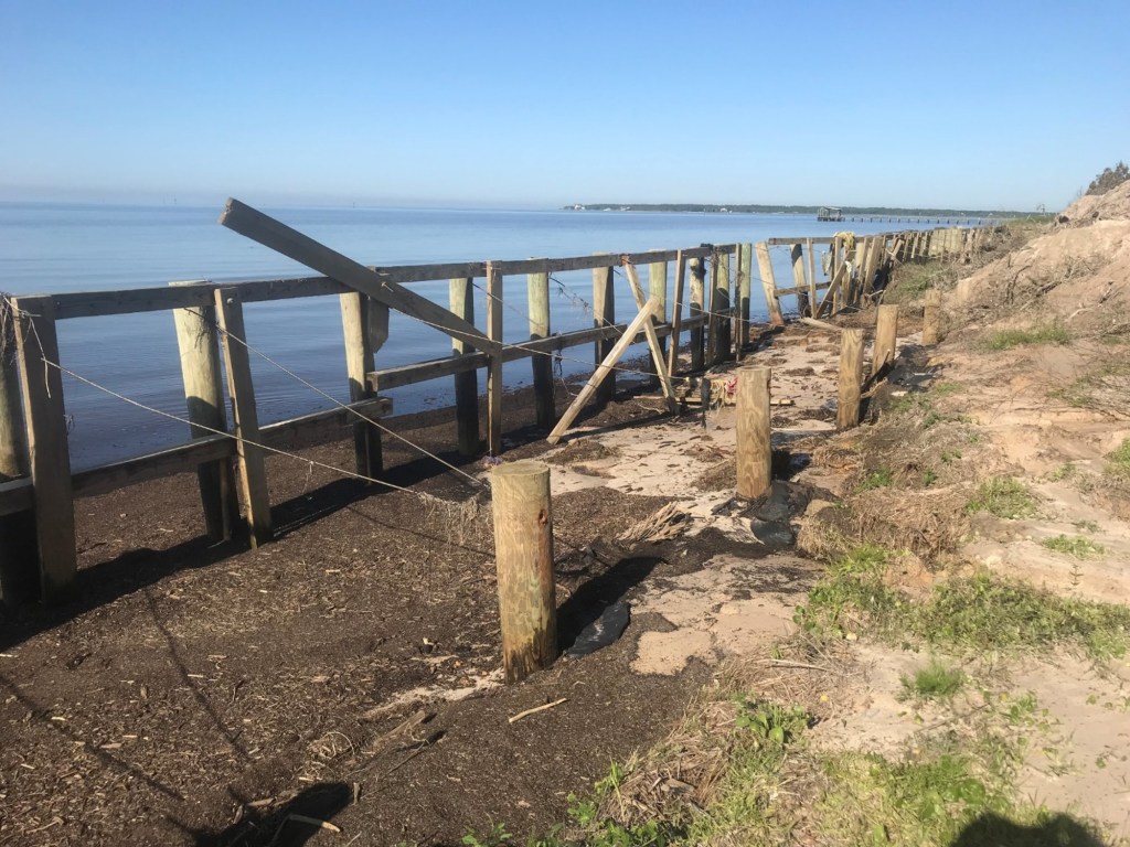 A destroyed bulkhead. 