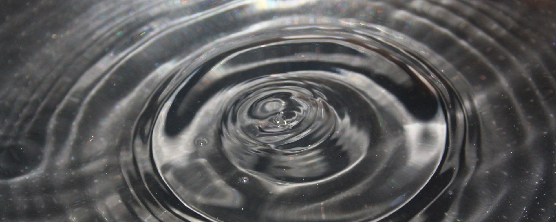 Ripples from a drop of water.